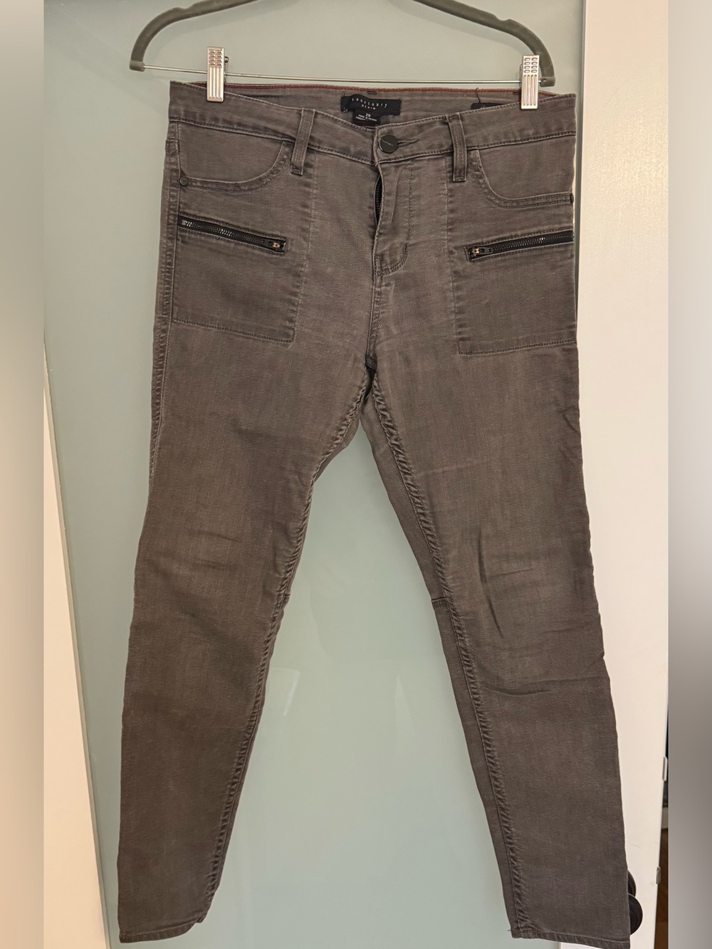 Sanctuary Denim Grey Utility Moto Skinny Jeans | Size 29